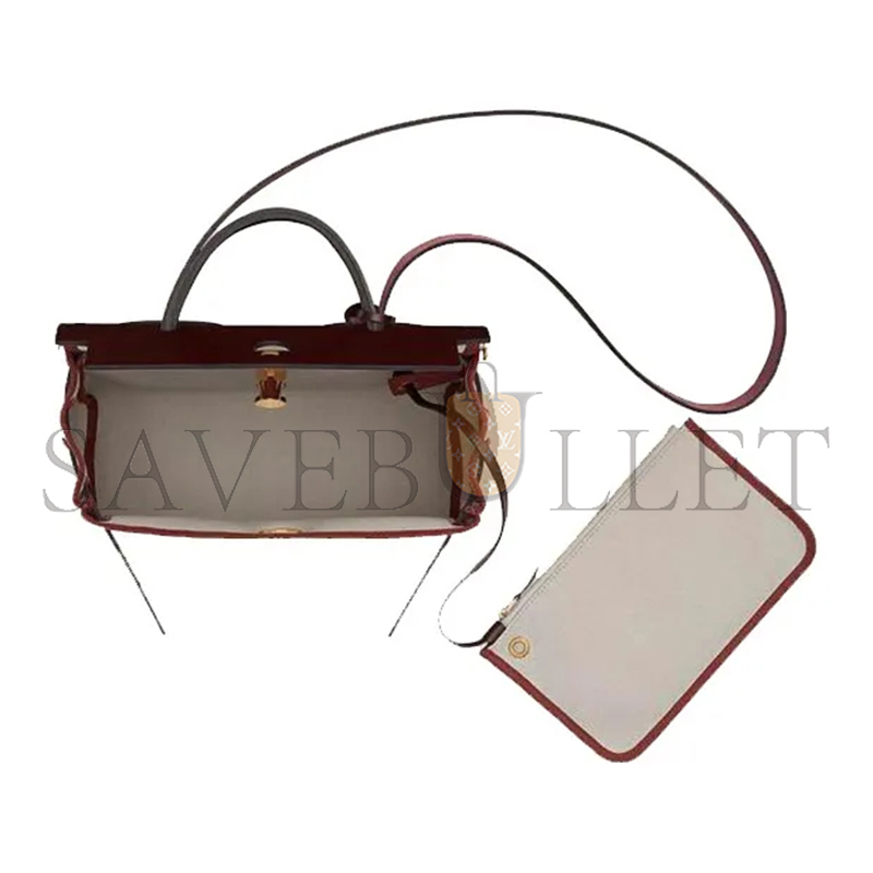 HERMES HERBAG ZIP 31 BAG GOLD HARDWARE H078971CCAW (31*25.5*10cm)